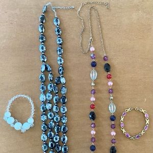 Vintage Jewelry Bundle 2 Necklaces and 2 Bracelets